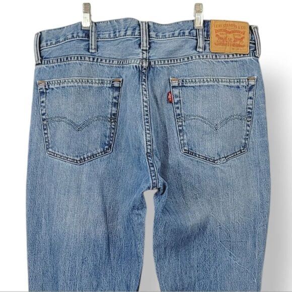 Levi's 511 Modern Slim Distressed 100% Cotton Denim Jeans Size 38 Measures 36 - Picture 6 of 15